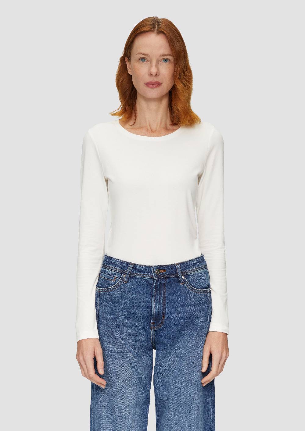 s.Oliver Longsleeve aus Baumwollstretch Fabrik Onlineshop