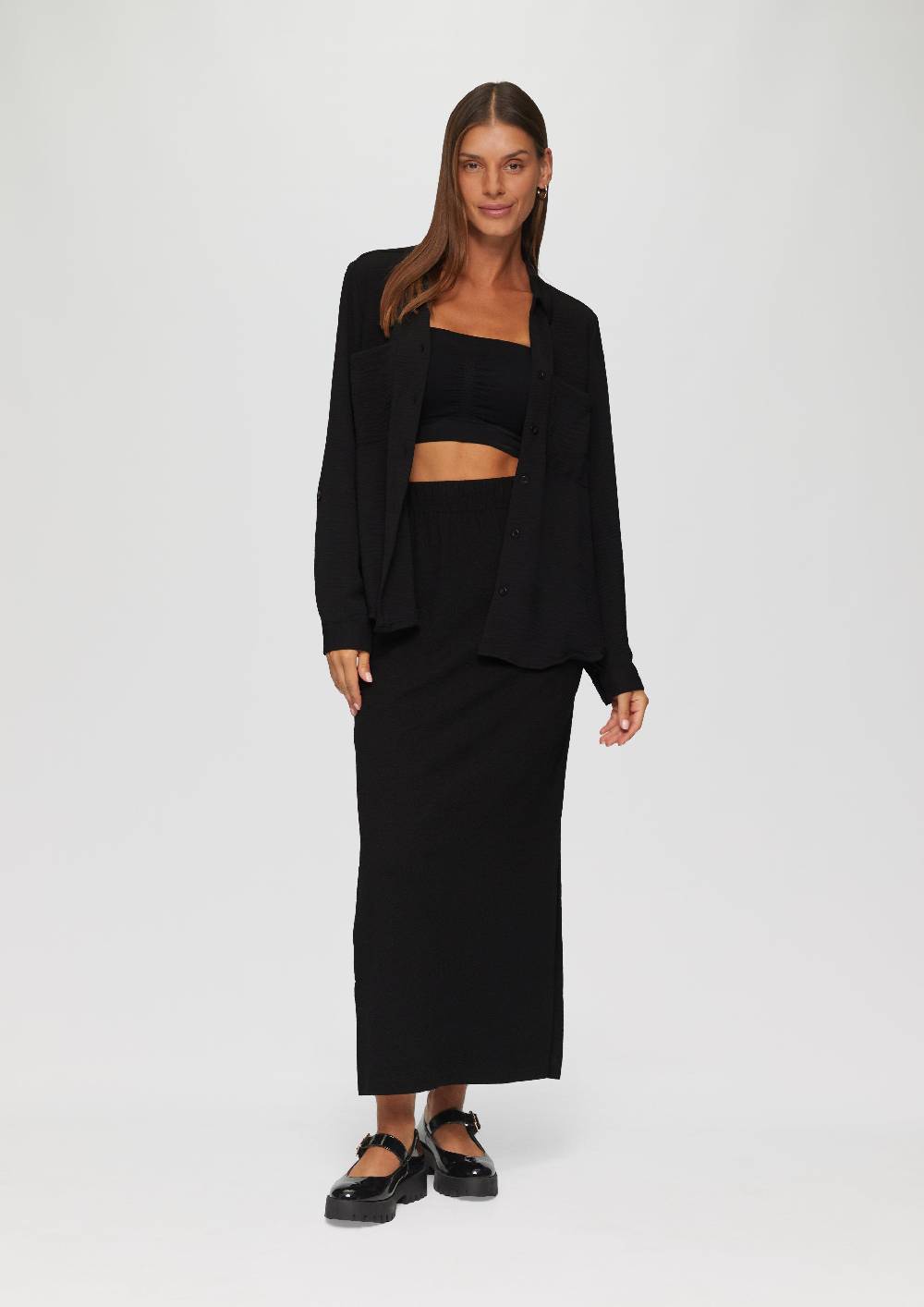 s.Oliver Crêpe-Bluse mit Brusttaschen Sonderangebot