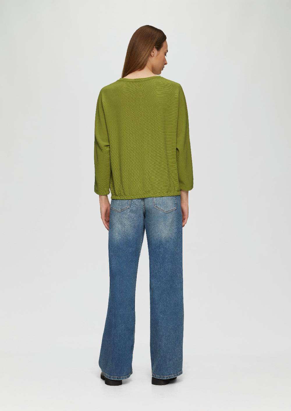 s.Oliver Strukturiertes Sweatshirt mit Fledermausarm im O-Shape Versandkostenfrei
