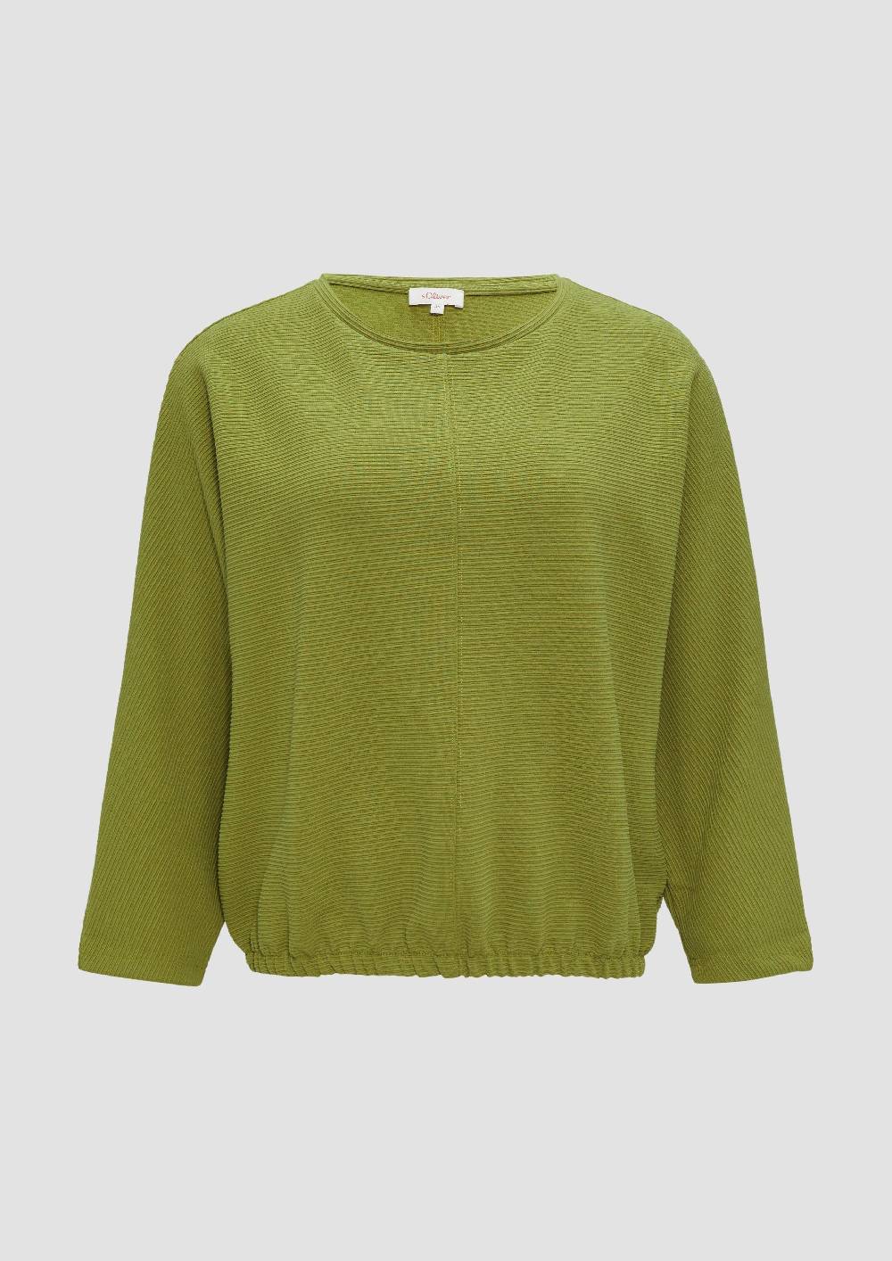 s.Oliver Strukturiertes Sweatshirt mit Fledermausarm im O-Shape Versandkostenfrei