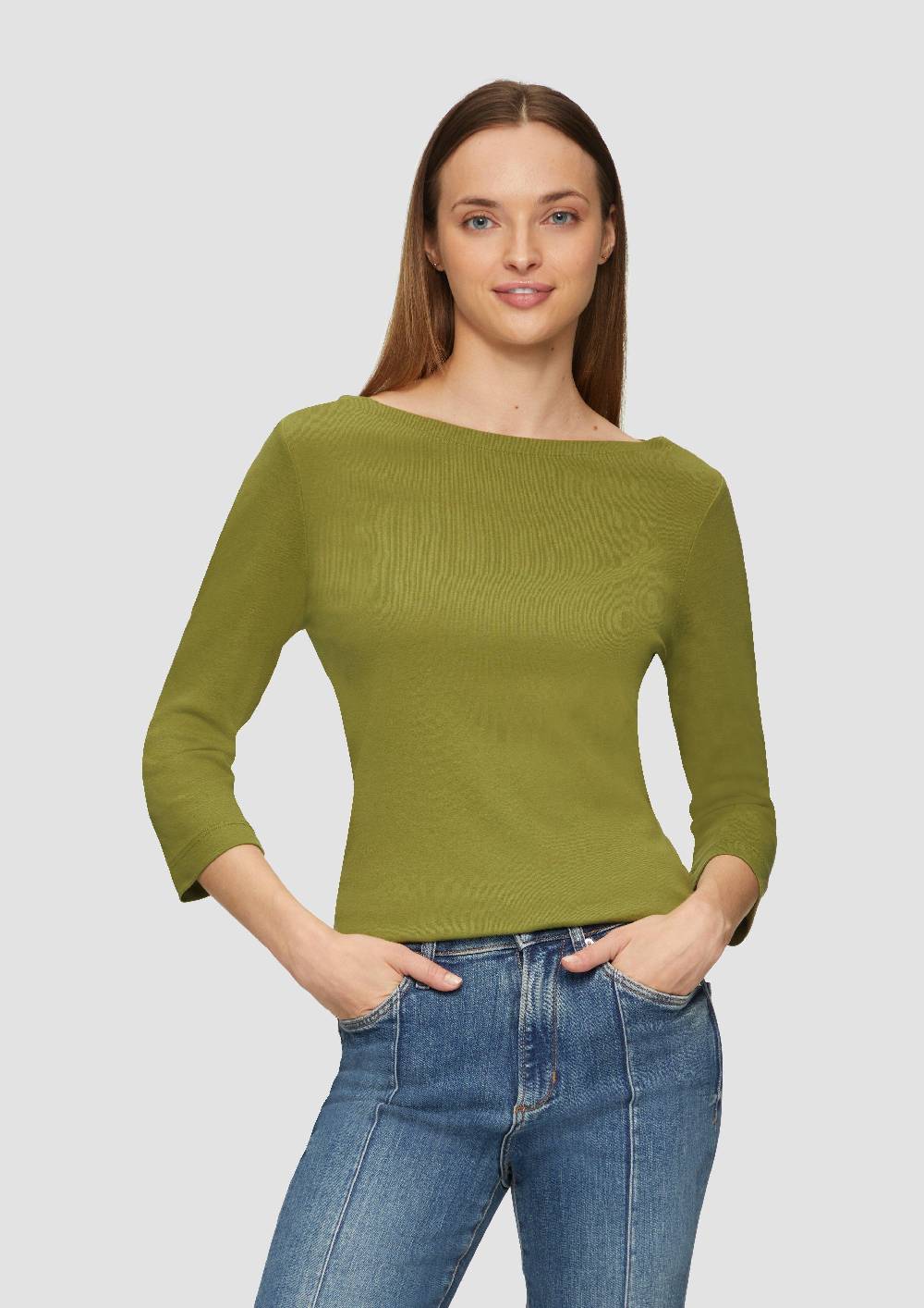 s.Oliver T-Shirt mit 3/4-Arm und U-Boot Ausschnitt Flash Sale