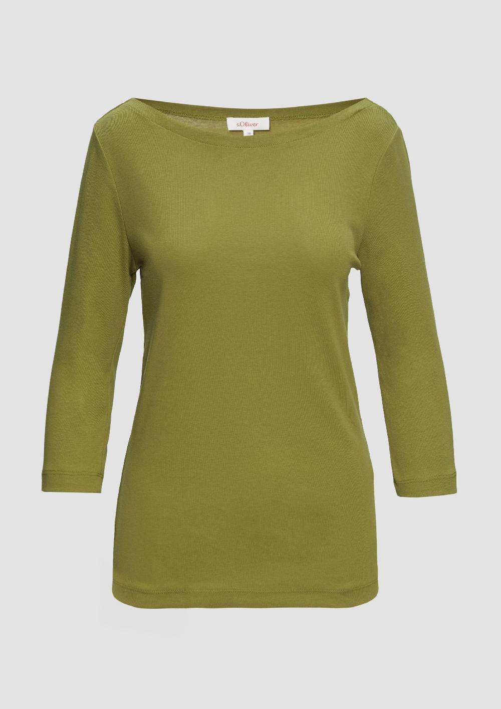 s.Oliver T-Shirt mit 3/4-Arm und U-Boot Ausschnitt Flash Sale