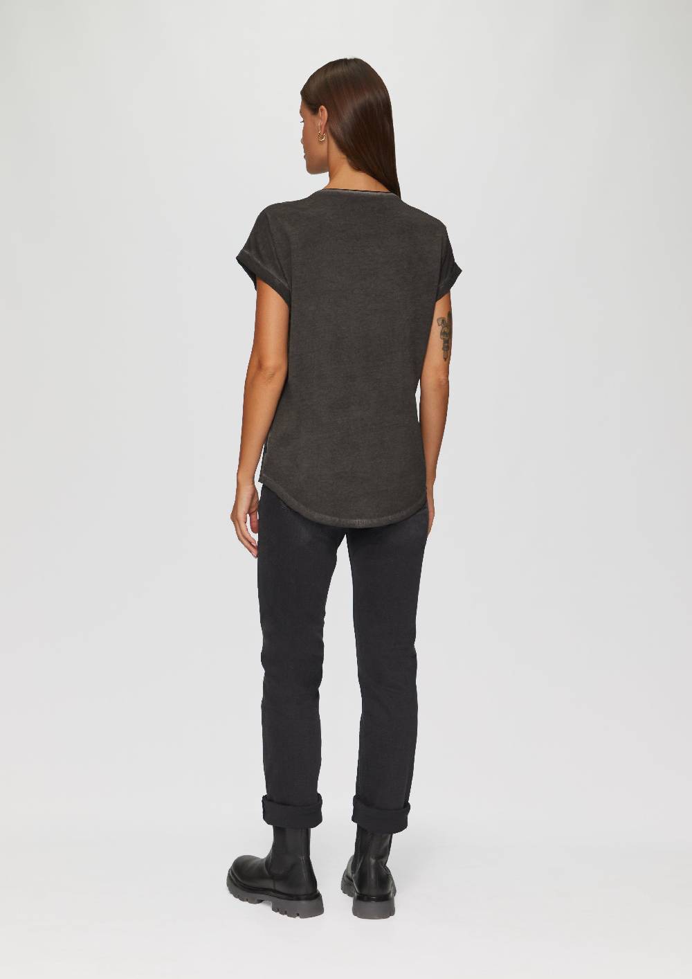 s.Oliver Gewaschenes T-Shirt mit Frontprint Begrenztes Angebot