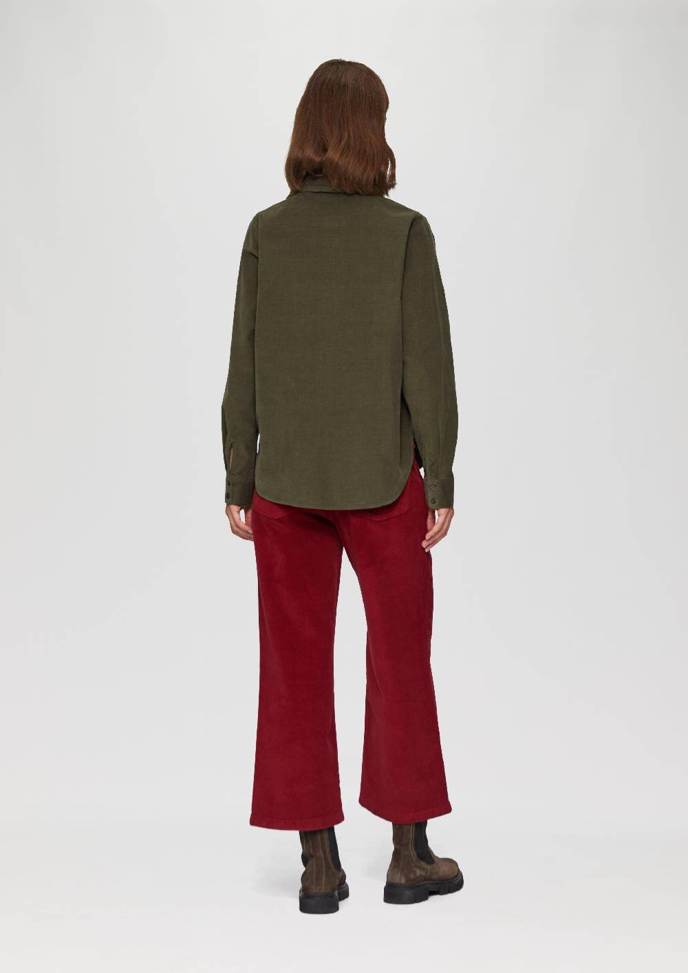 s.Oliver Cordbluse im Relaxed Fit mit Naht-Details Cyber Monday