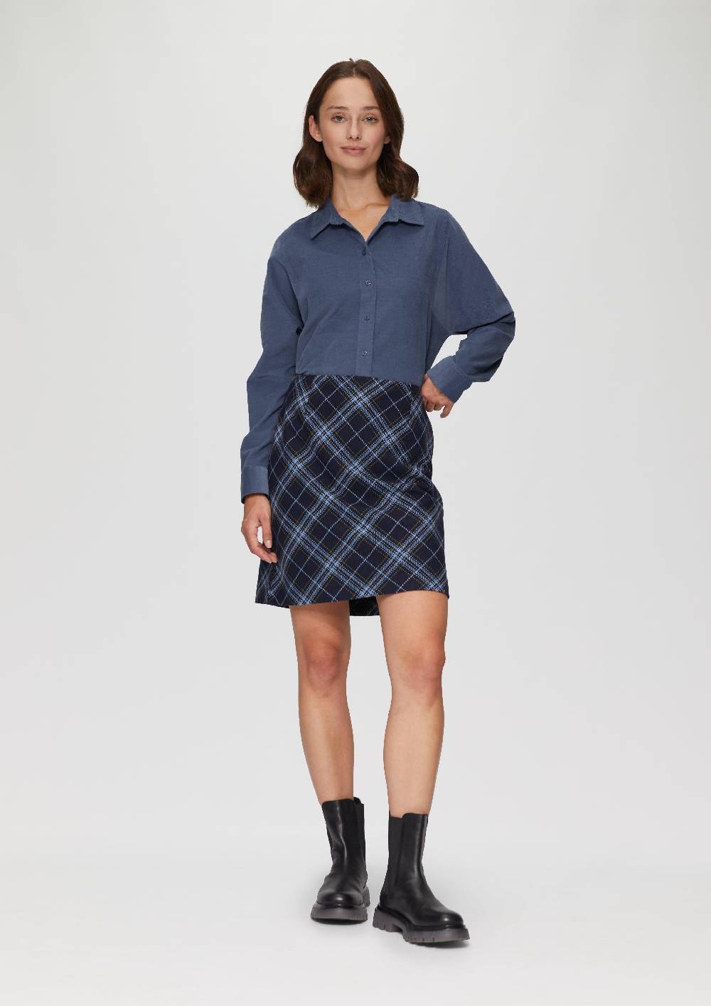 s.Oliver Cordbluse im Relaxed Fit mit Naht-Details Weihnachtsangebot