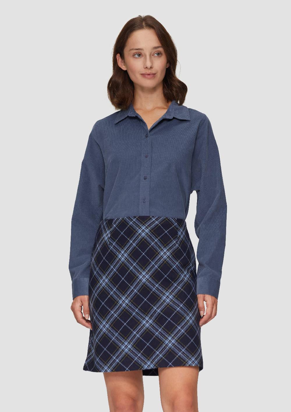 s.Oliver Cordbluse im Relaxed Fit mit Naht-Details Weihnachtsangebot