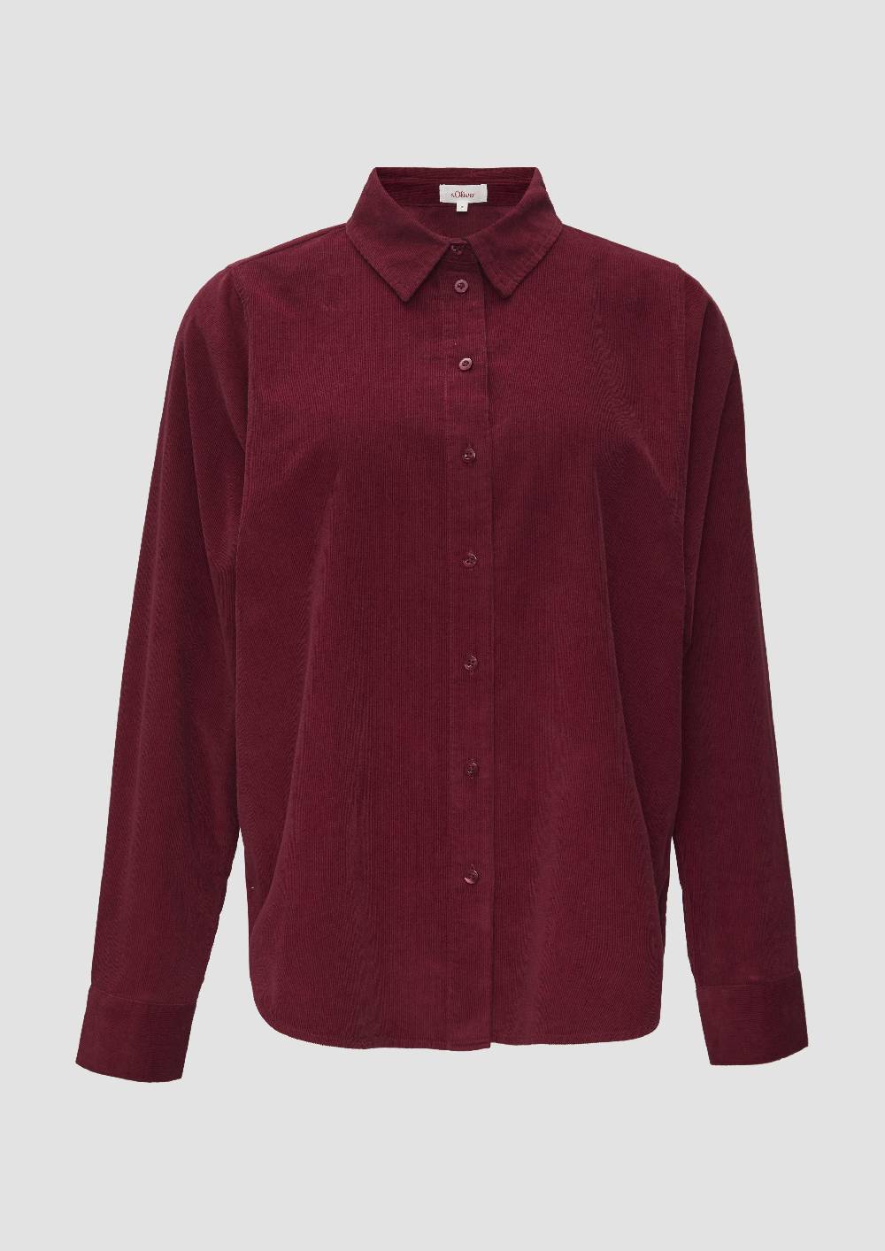 s.Oliver Cordbluse im Relaxed Fit mit Naht-Details Osterangebot