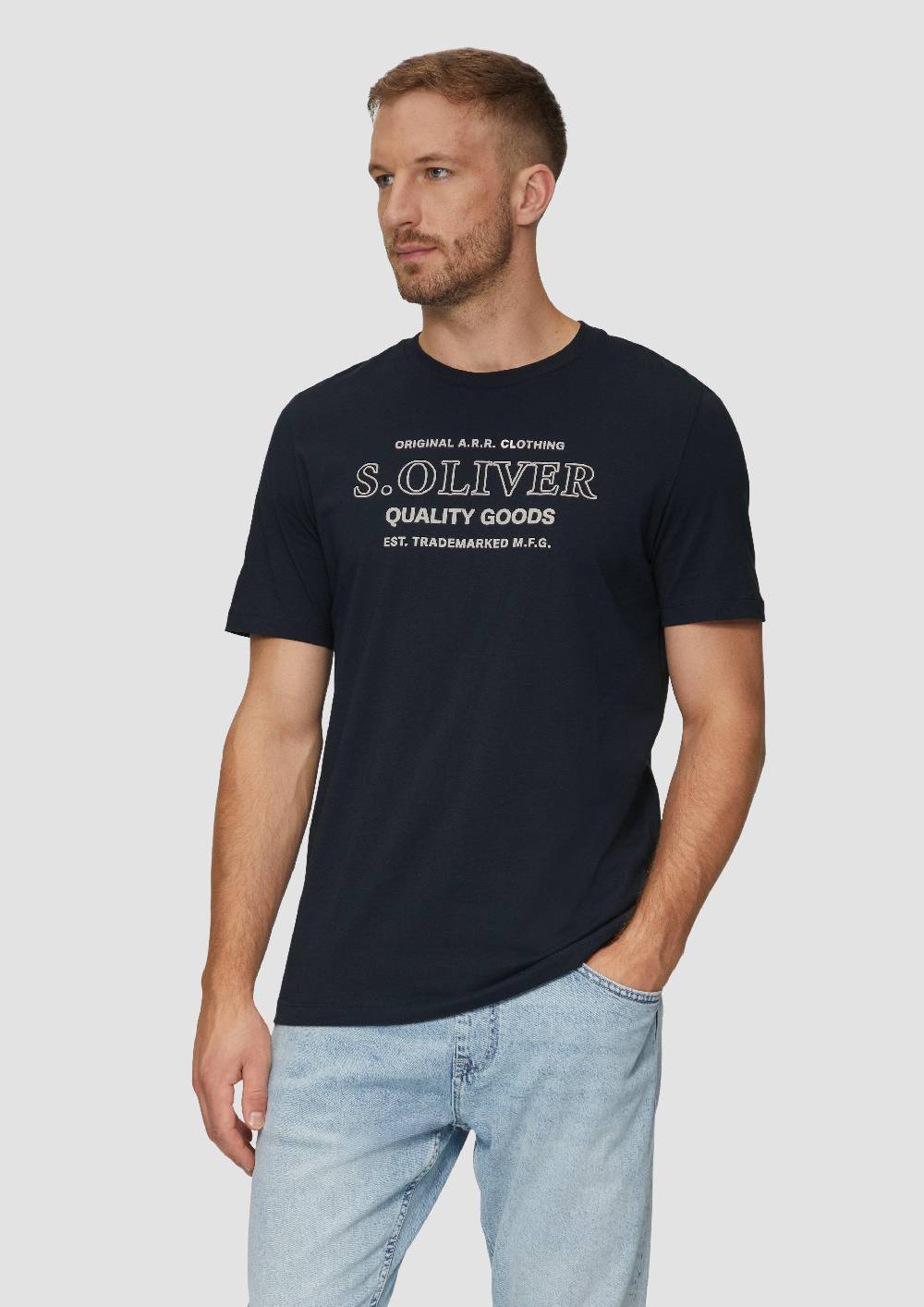 s.Oliver T-Shirt mit Logo-Motiven aus reiner Baumwolle Jubiläumsangebot