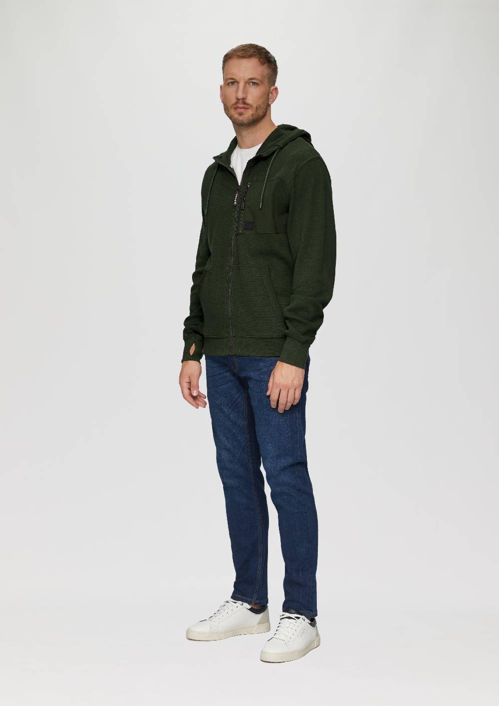 s.Oliver Weiche Sweatshirt-Jacke mit Kapuze Online Outlet