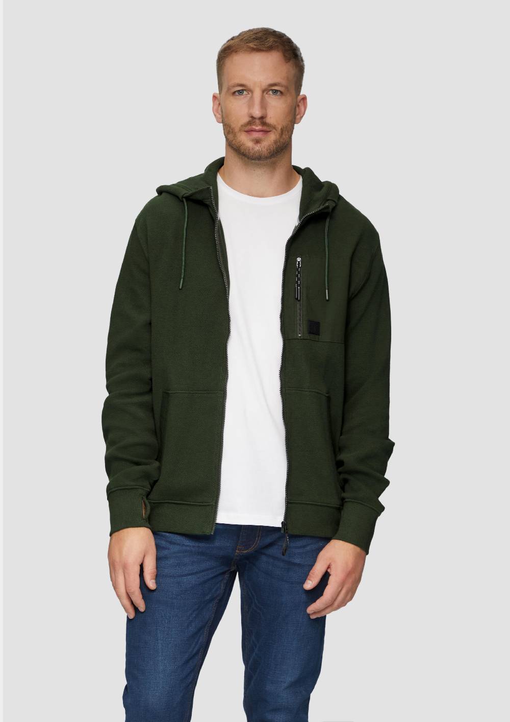 s.Oliver Weiche Sweatshirt-Jacke mit Kapuze Online Outlet