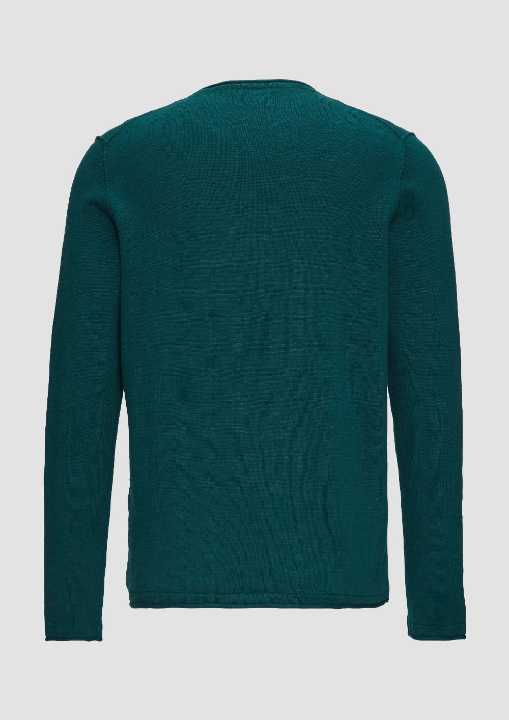 s.Oliver Strickpullover mit Flammgarnstruktur und Rollsaum-Details Neueste Stile