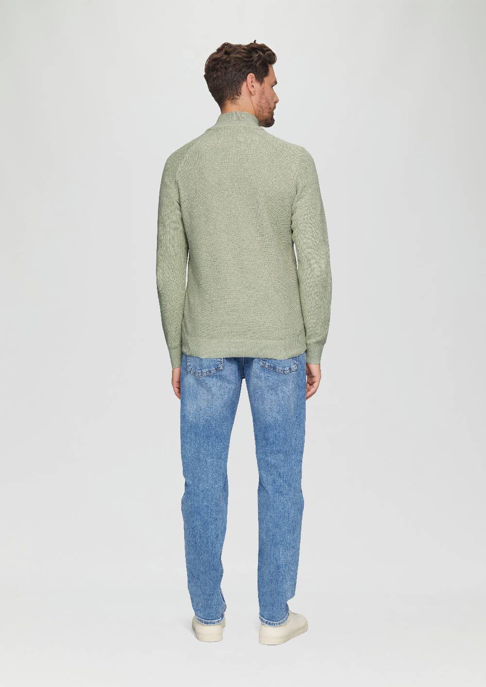 s.Oliver Strickpullover mit Troyer-Kragen und Strukturmix Bis zu 50% Rabatt
