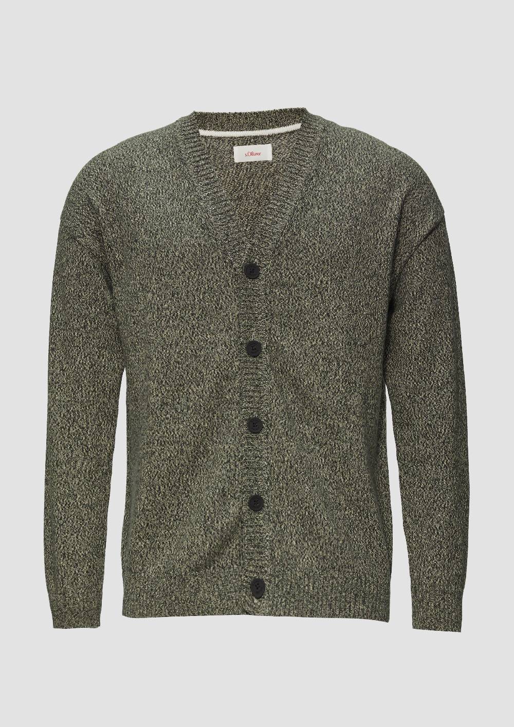 s.Oliver Strickcardigan mit V-Ausschnitt in Bicolor-Optik Super Rabatt