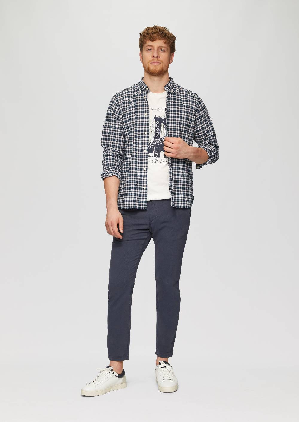 s.Oliver Regular Fit: Strukturierte Chino aus Baumwollstretch 50% Rabatt mit kostenlosem Versand