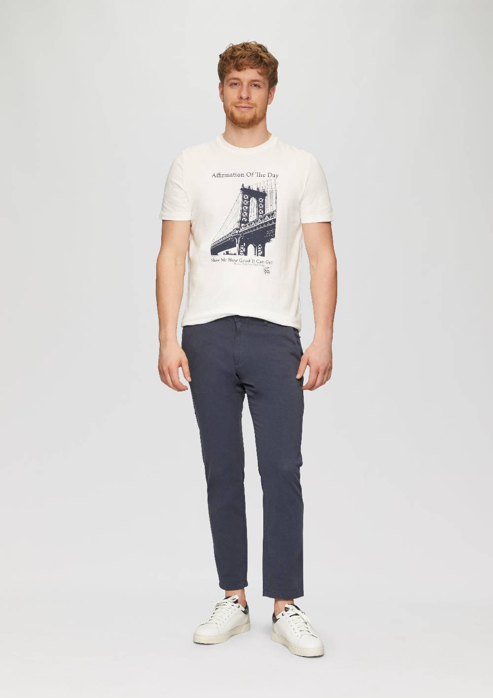 s.Oliver Regular Fit: Strukturierte Chino aus Baumwollstretch 50% Rabatt mit kostenlosem Versand