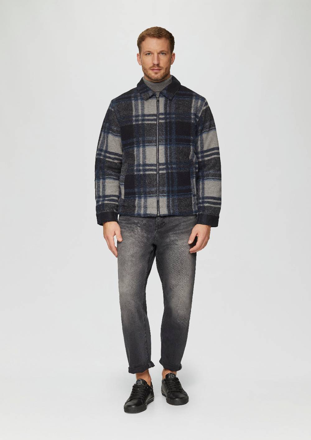s.Oliver Karierte Hemdjacke aus Wollmix Black Friday Preise