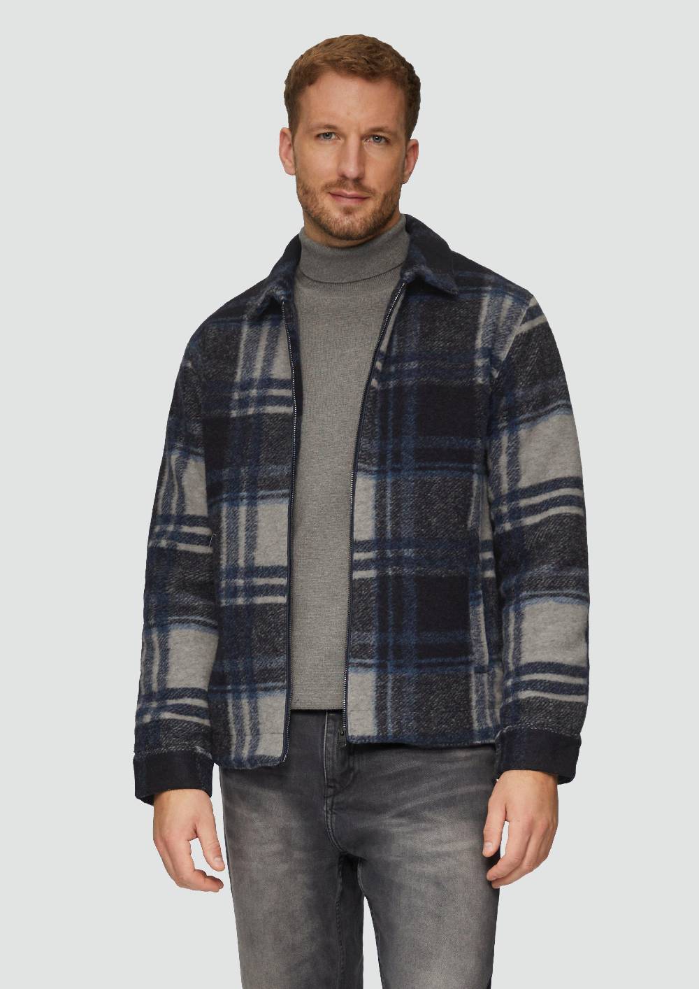 s.Oliver Karierte Hemdjacke aus Wollmix Black Friday Preise