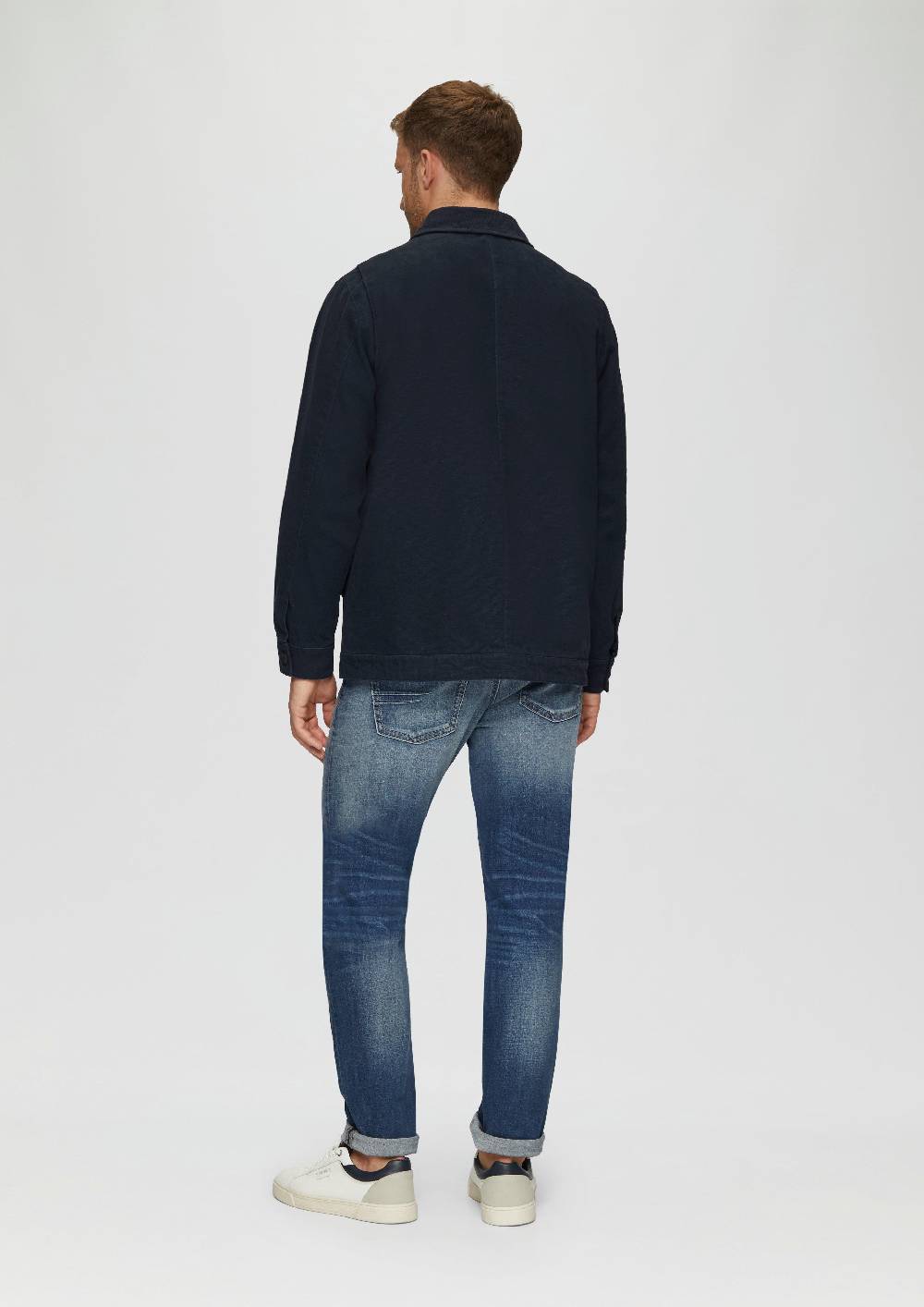 s.Oliver Canvas-Jacke mit Cordkragen Im Verkauf