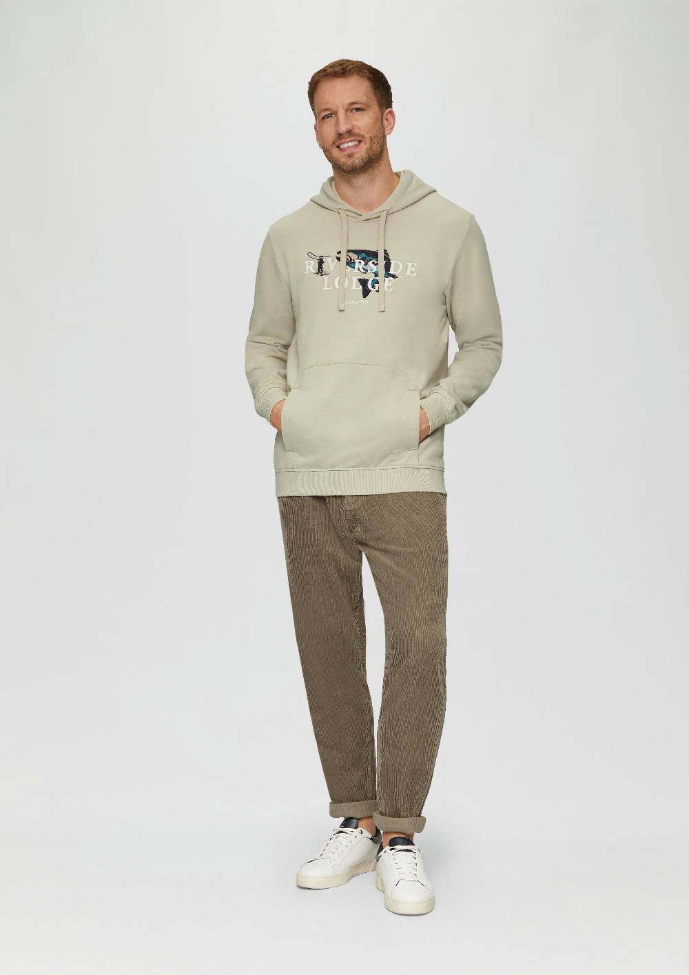 s.Oliver Hoodie mit Stickerei und Kängurutasche zollfrei