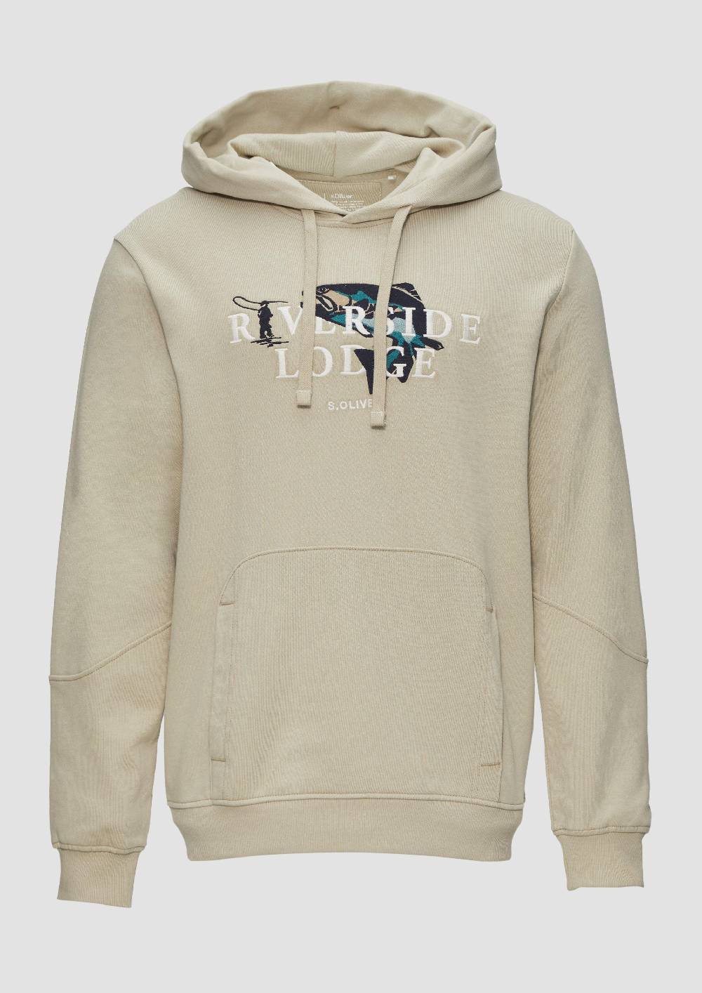 s.Oliver Hoodie mit Stickerei und Kängurutasche zollfrei