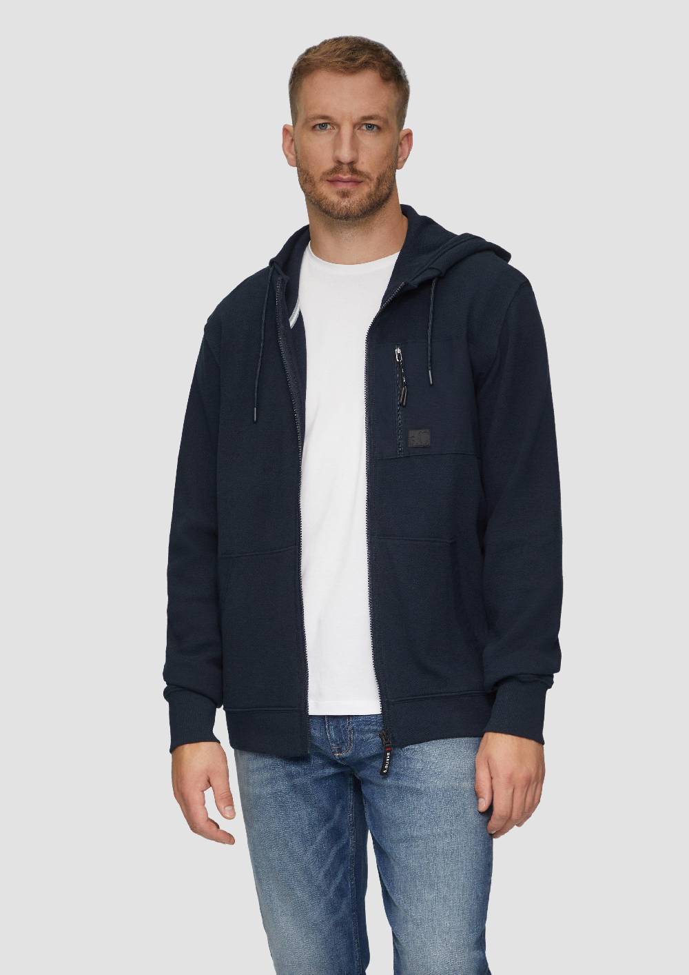 s.Oliver Weiche Sweatshirt-Jacke mit Kapuze 50% Rabatt für begrenzte Zeit