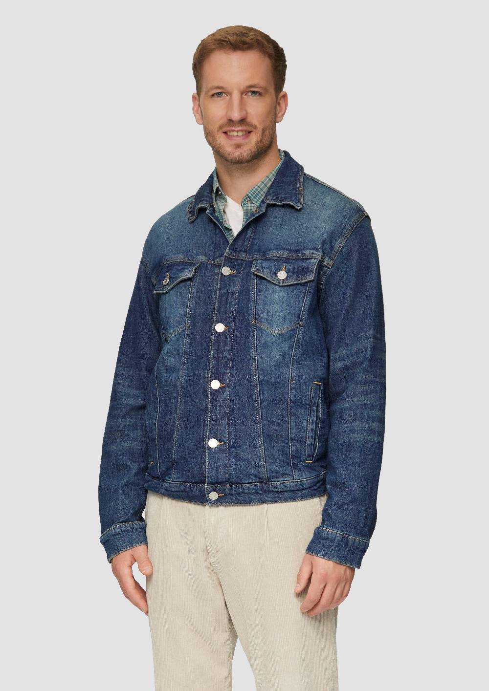 s.Oliver Jeansjacke aus Baumwollstretch Günstiger Verkauf