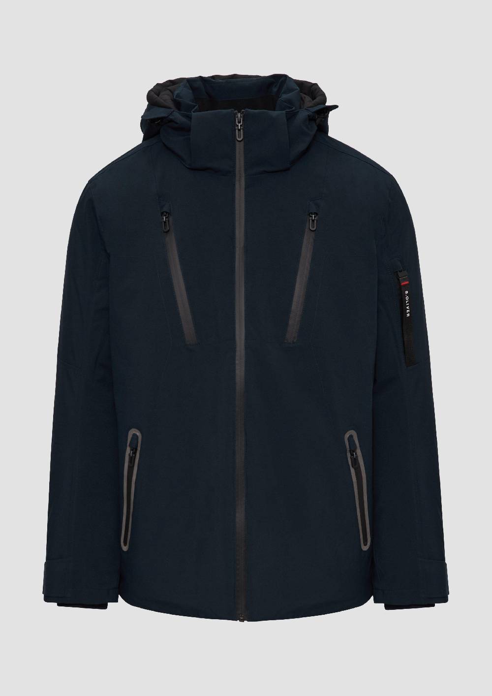 s.Oliver Wasserabweisende Jacke mit Kapuze und Zip-Details Blitzverkäufe