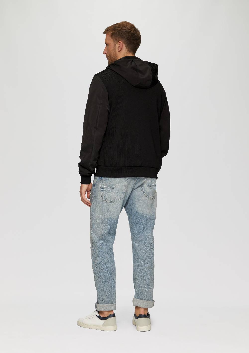 s.Oliver Jacke mit innovativem Materialmix und Kapuze Fabrik Onlineshop