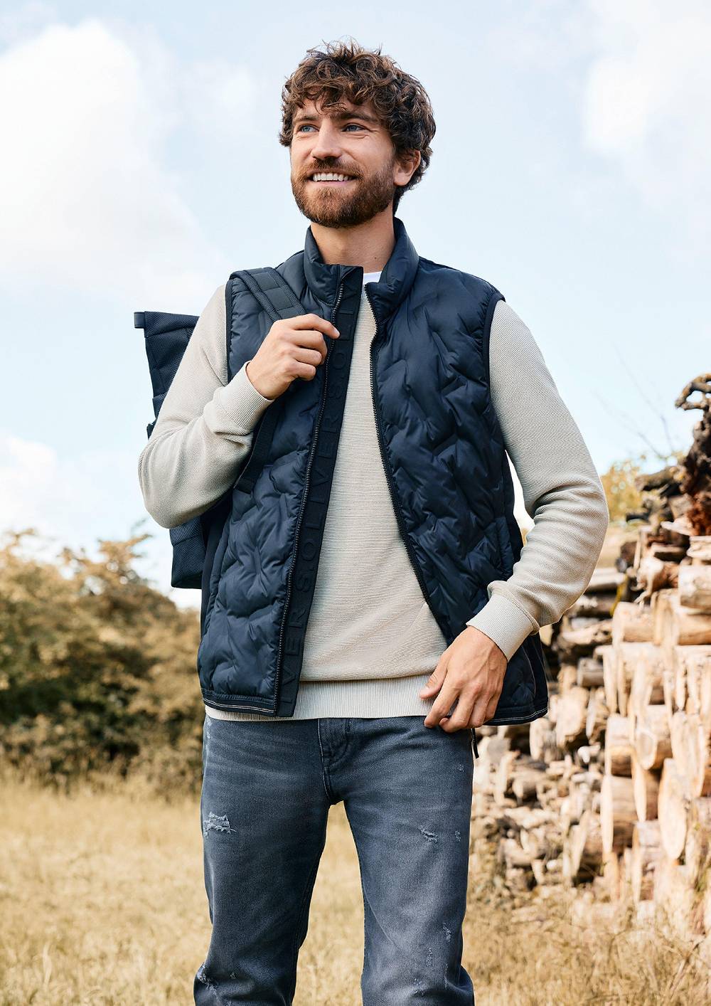 s.Oliver Outdoor-Weste im Fabricmix Versandkostenfrei