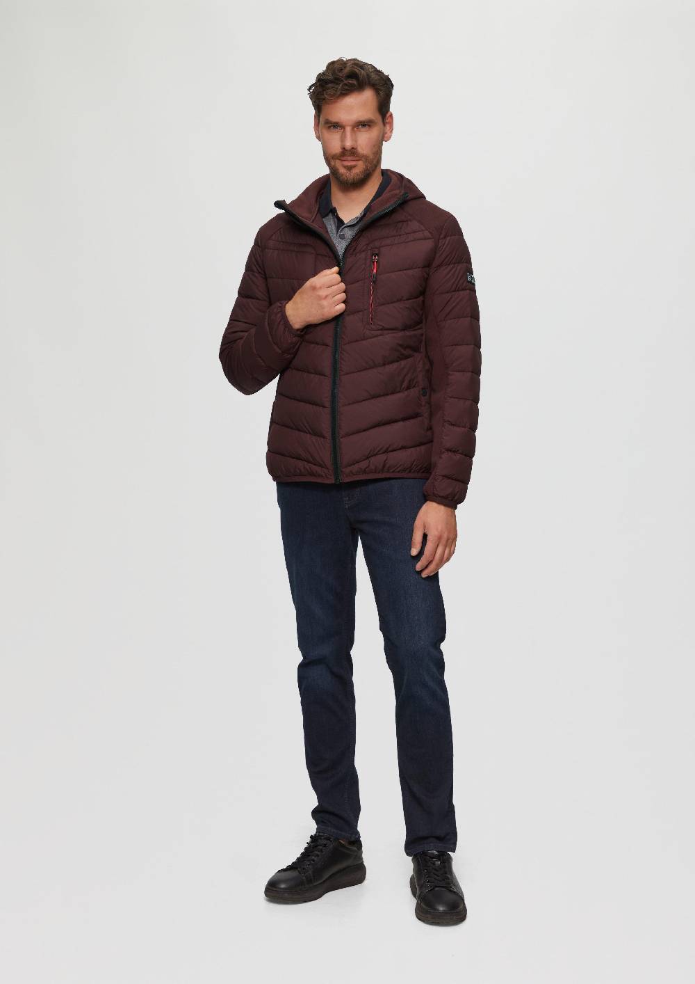 s.Oliver Pufferjacke im Fabricmix mit Kontrast-Details Flash Sale