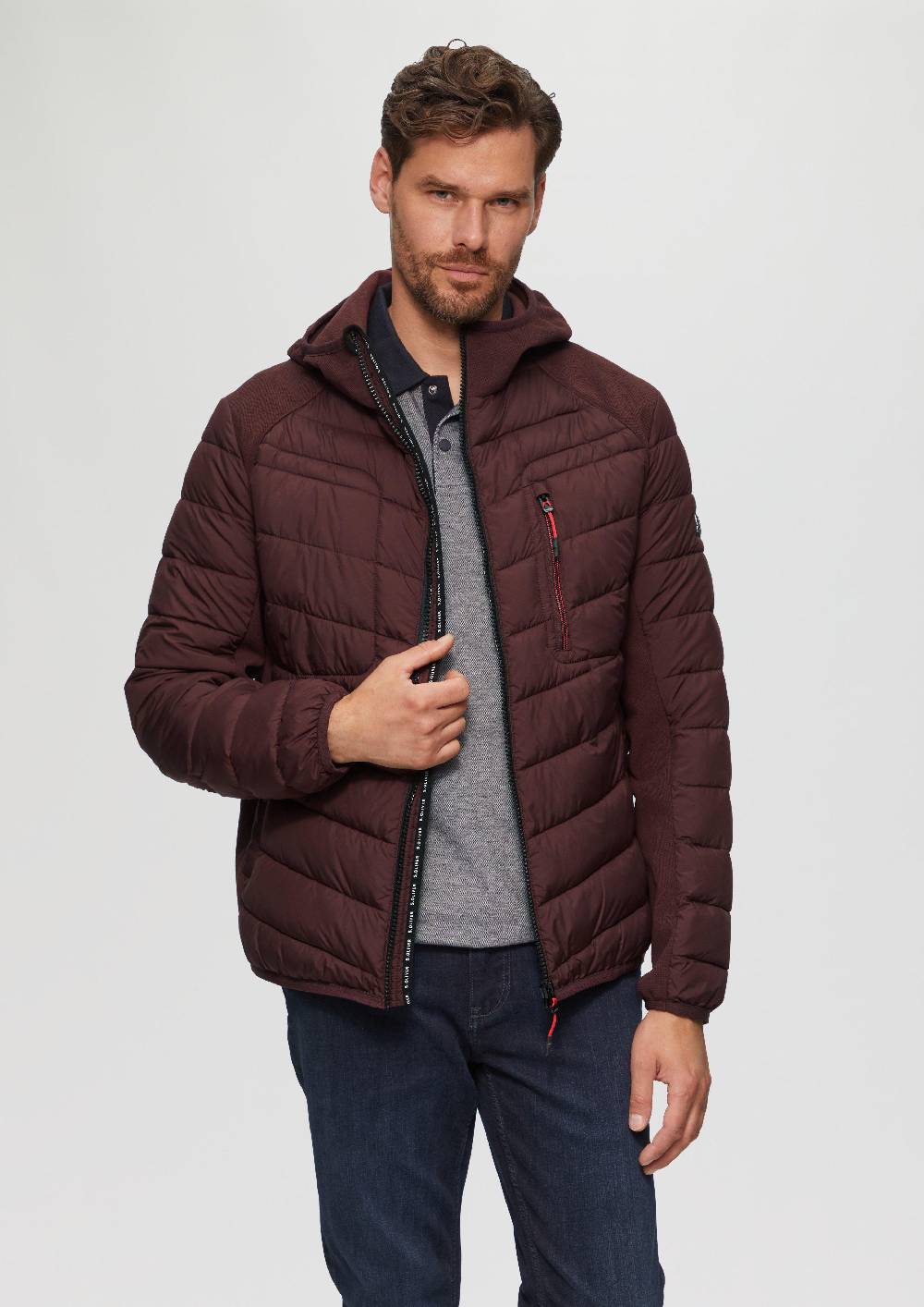 s.Oliver Pufferjacke im Fabricmix mit Kontrast-Details Flash Sale
