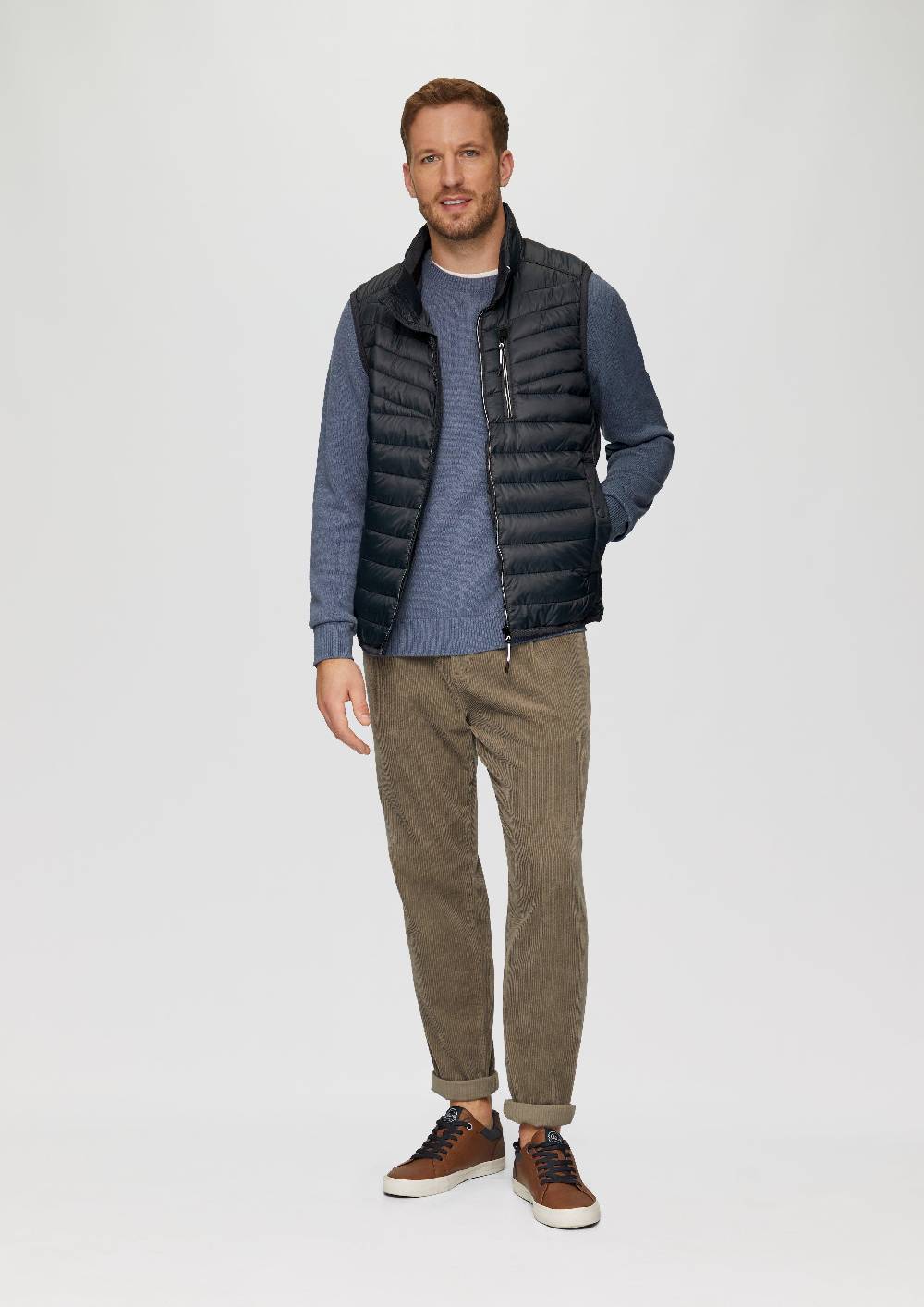 s.Oliver Leicht wattierte Steppweste aus recyceltem Polyester Online Shopping