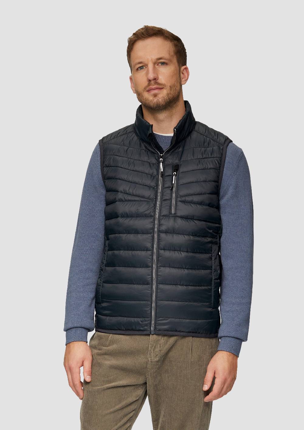 s.Oliver Leicht wattierte Steppweste aus recyceltem Polyester Online Shopping