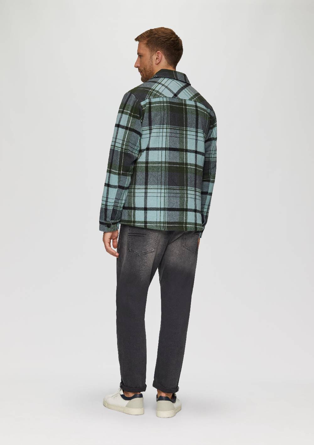 s.Oliver Kariertes Overshirt mit Brusttasche und Innenfutter Valentinstagsangebot