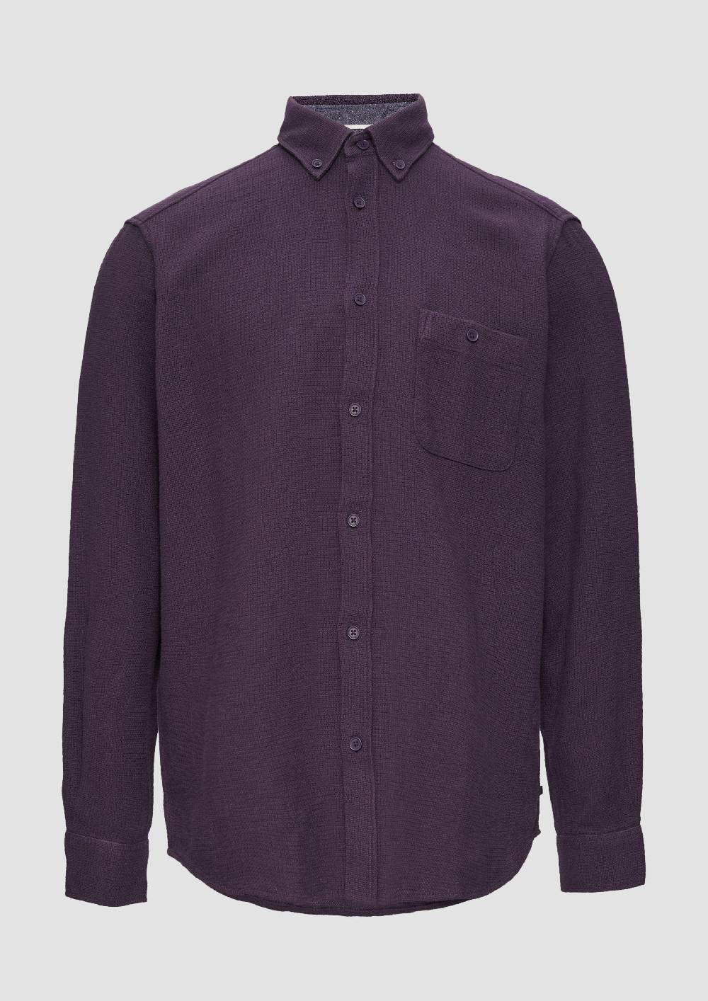 s.Oliver Regular Fit: Button-down-Hemd aus Strukturware Heißer Verkauf