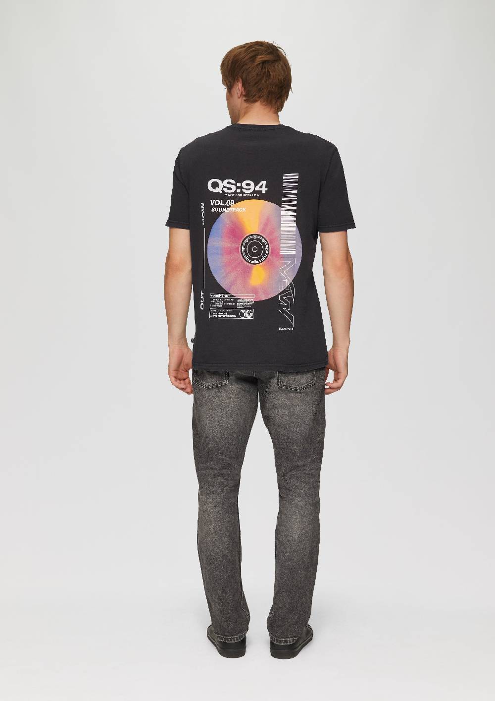 s.Oliver Gewaschenes T-Shirt mit Front- und Rückenprint Top Angebot