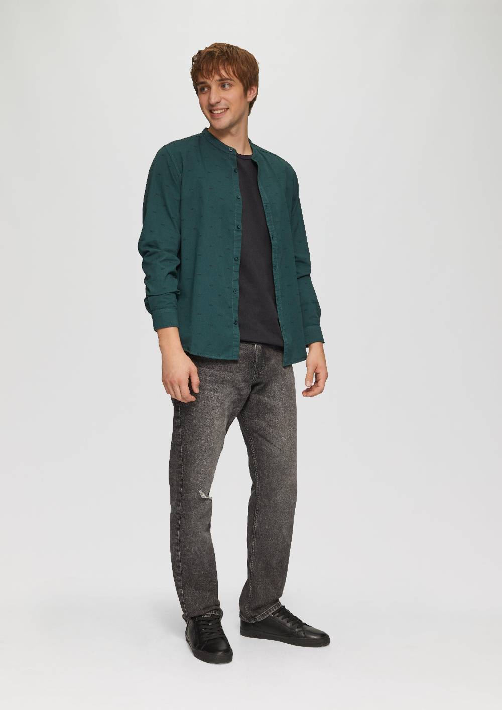s.Oliver Gewaschenes T-Shirt mit Front- und Rückenprint Top Angebot
