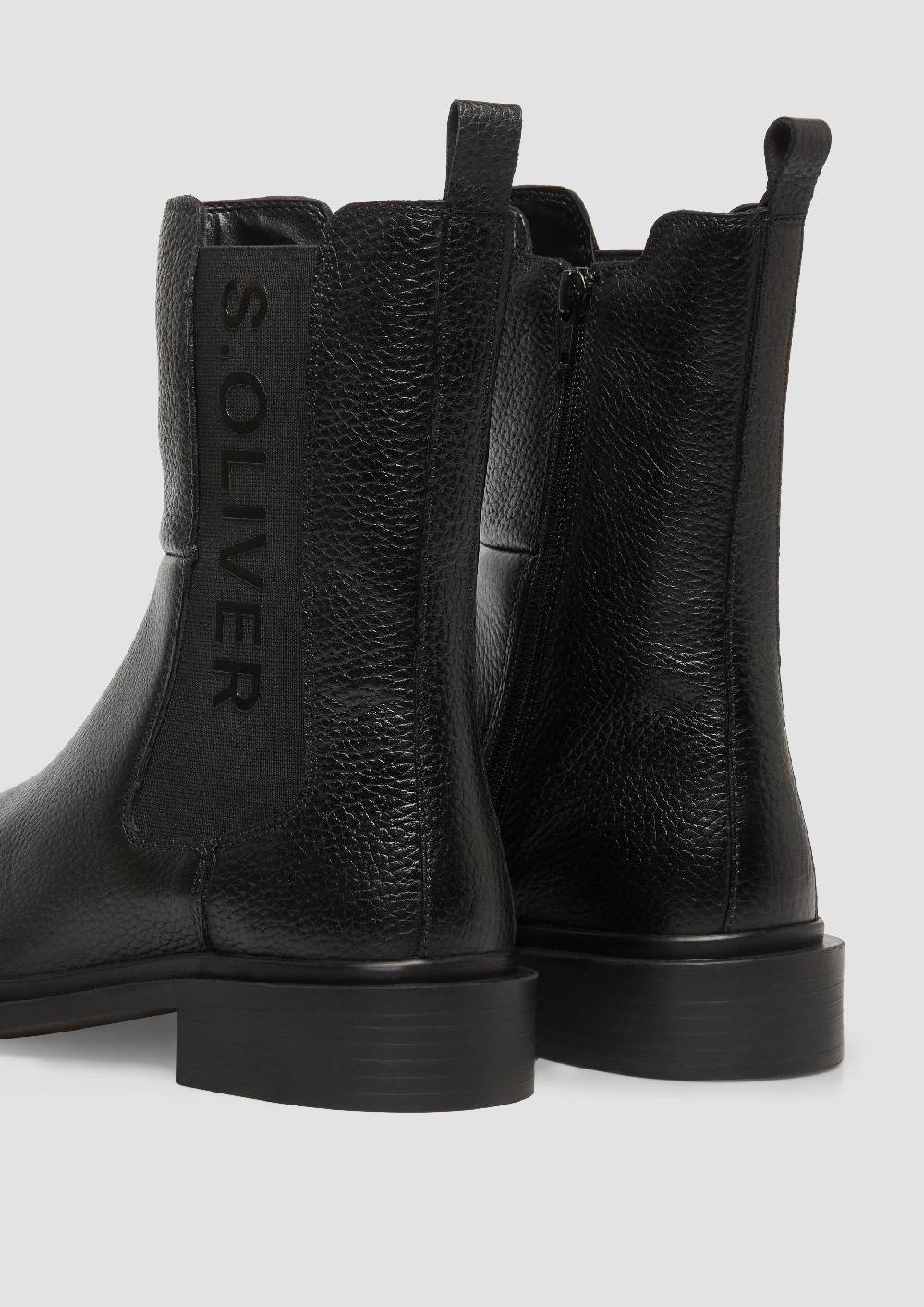 s.Oliver Stiefel aus Rindsleder mit Logo-Detail Online