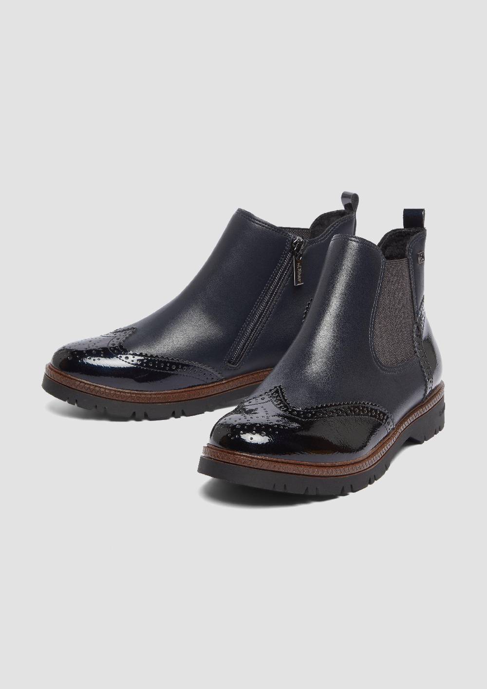 s.Oliver Chelsea Boots in Leder-Optik Cyber Monday
