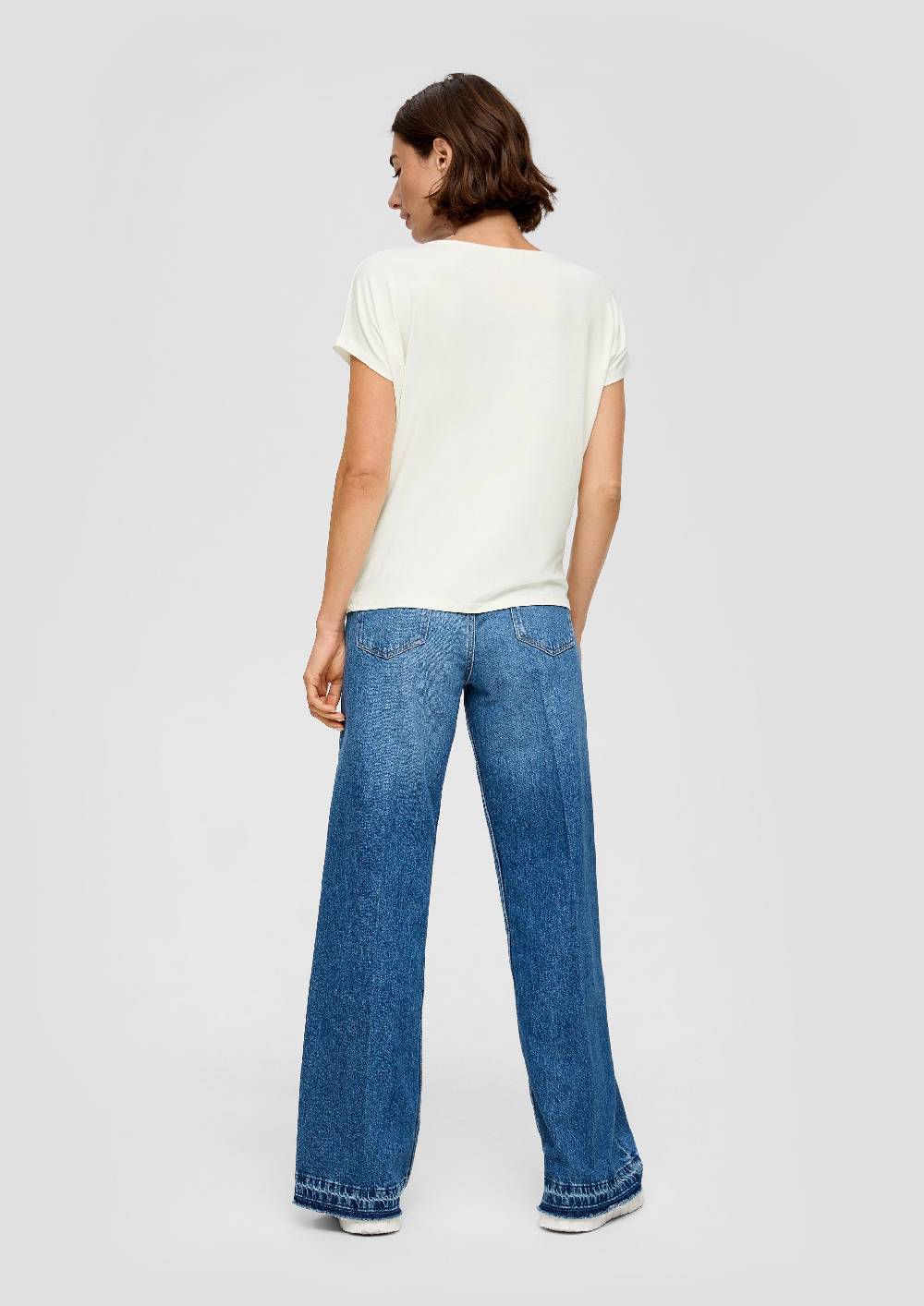 s.Oliver T-Shirt aus Viskosestretch im Relaxed Fit Riesige Ersparnisse