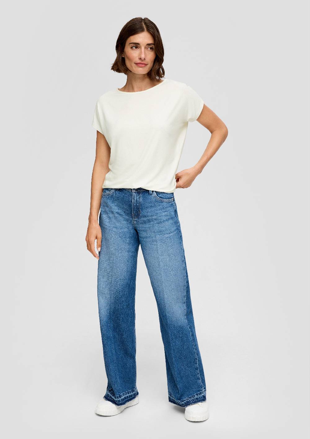 s.Oliver T-Shirt aus Viskosestretch im Relaxed Fit Riesige Ersparnisse