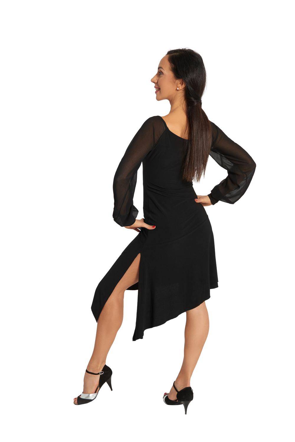 Rumpf Tanzkleid mit Chiffon-Ärmel TOULOUSE RU5512 Sonderangebot