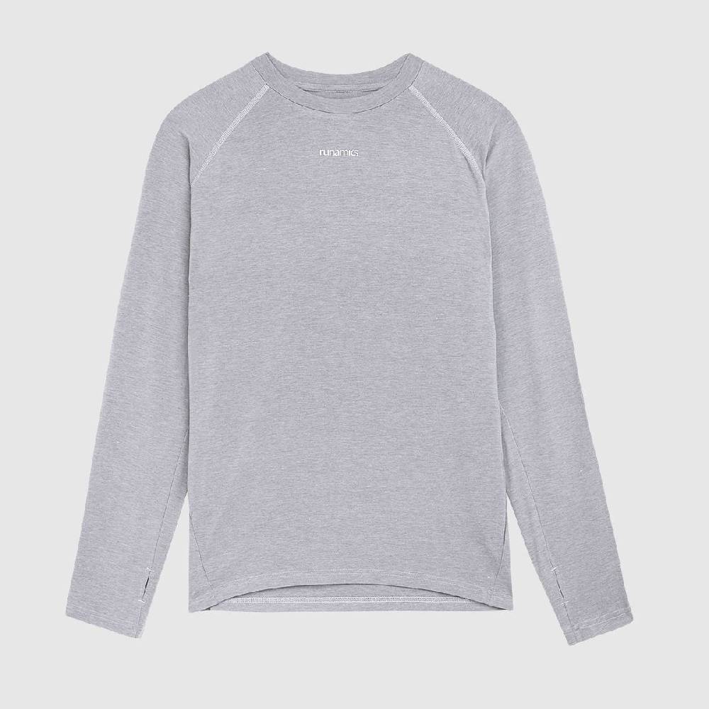 ﻿Runamics Merino Running Longsleeve Herren, grau im Angebot