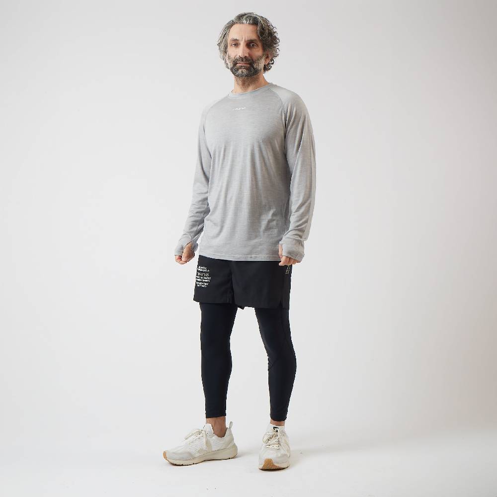 ﻿Runamics Merino Running Longsleeve Herren, grau im Angebot