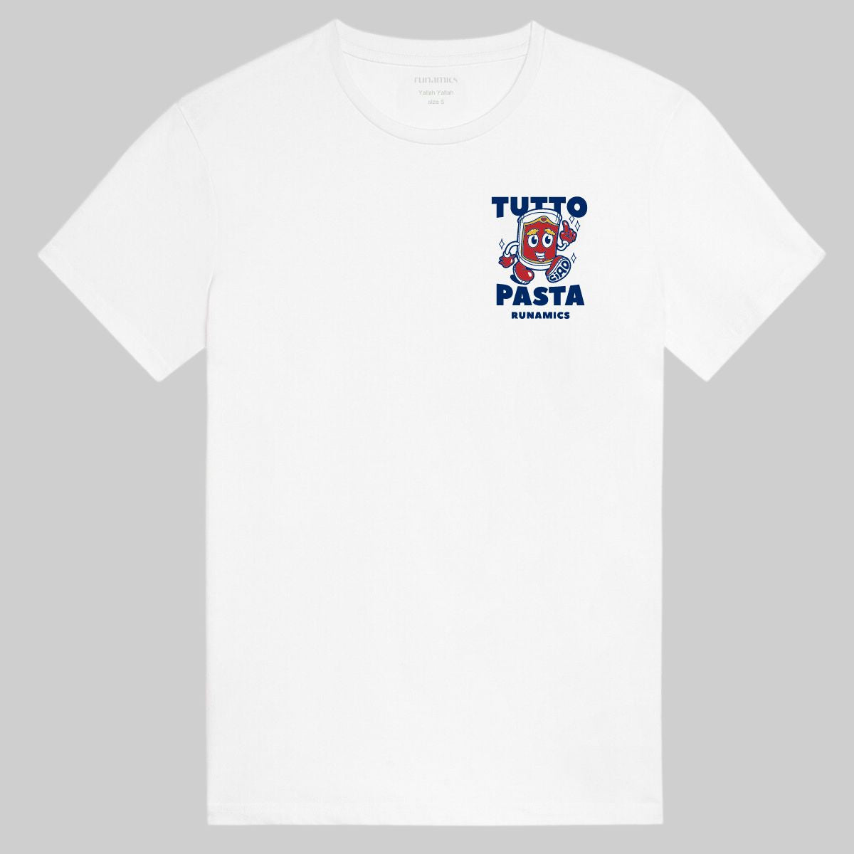Runamics Tutto Pasta T-Shirt, Biobaumwolle, unisex, weiß Rabatt