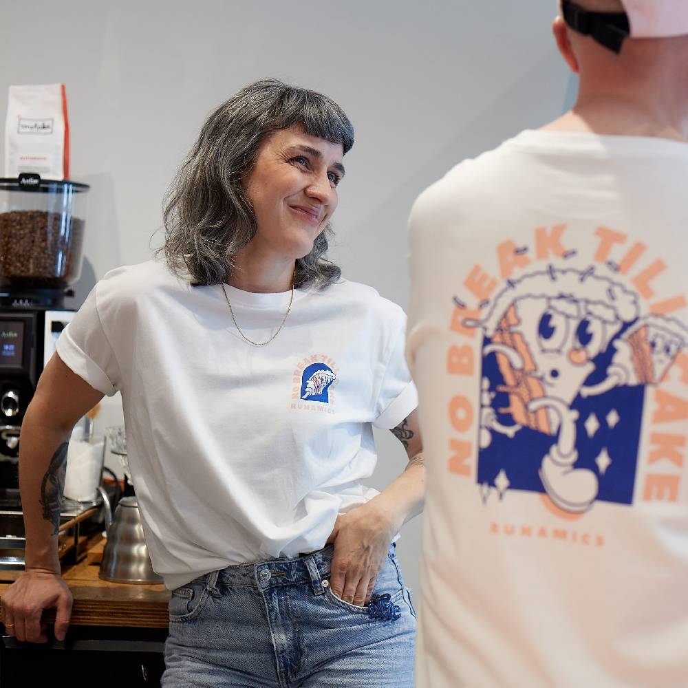 Runamics Cake Break T-Shirt, Biobaumwolle, unisex, weiß Günstig kaufen