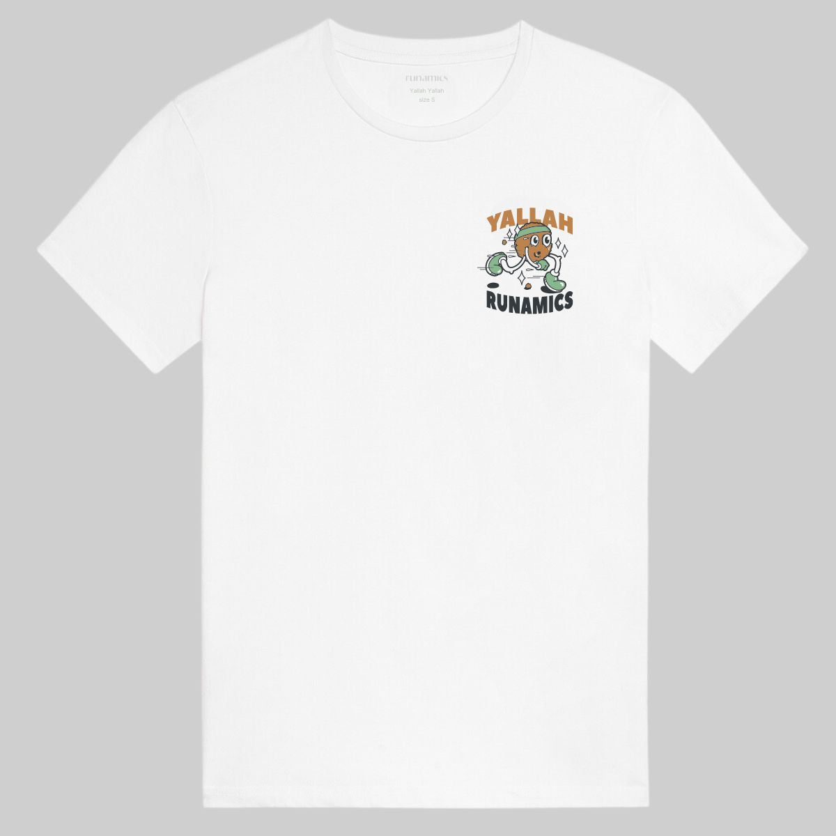 Runamics Yallah Yallah T-Shirt, Biobaumwolle, unisex, weiß Versandkostenfrei