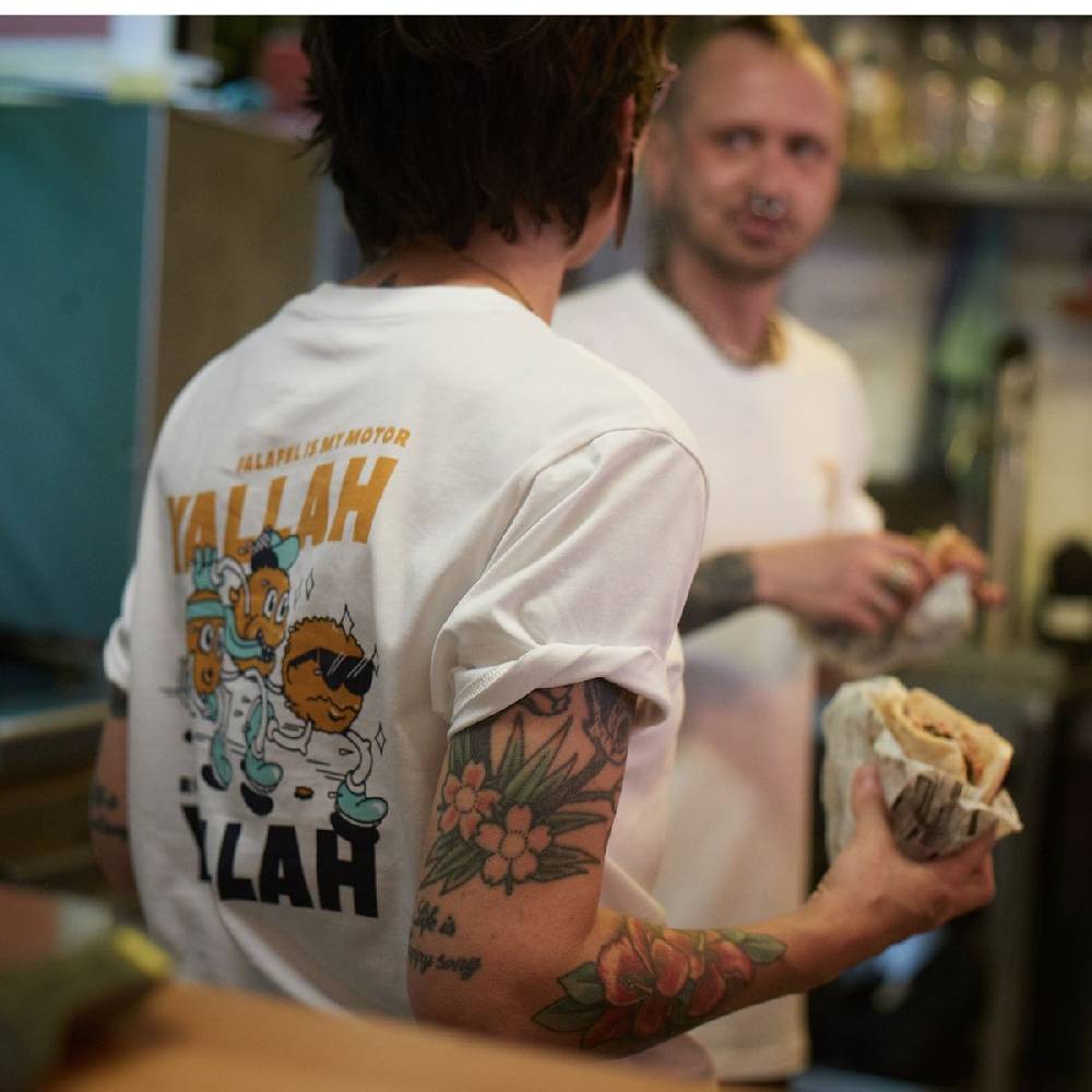 Runamics Yallah Yallah T-Shirt, Biobaumwolle, unisex, weiß Versandkostenfrei