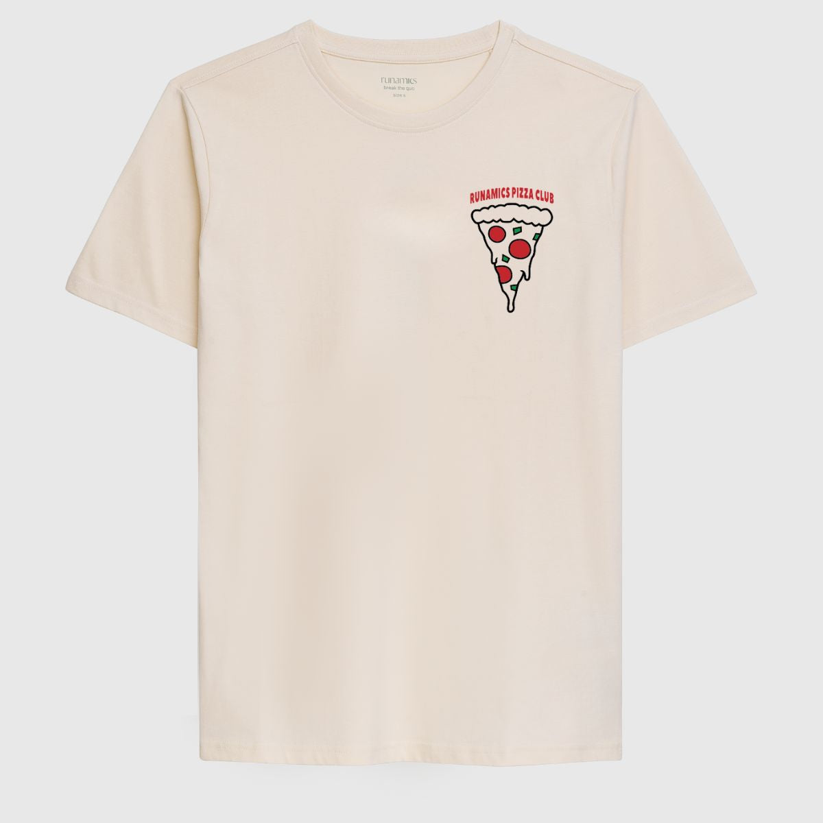 Runamics runamics Pizza Club T-Shirt, Biobaumwolle, unisex, undyed Begrenztes Angebot