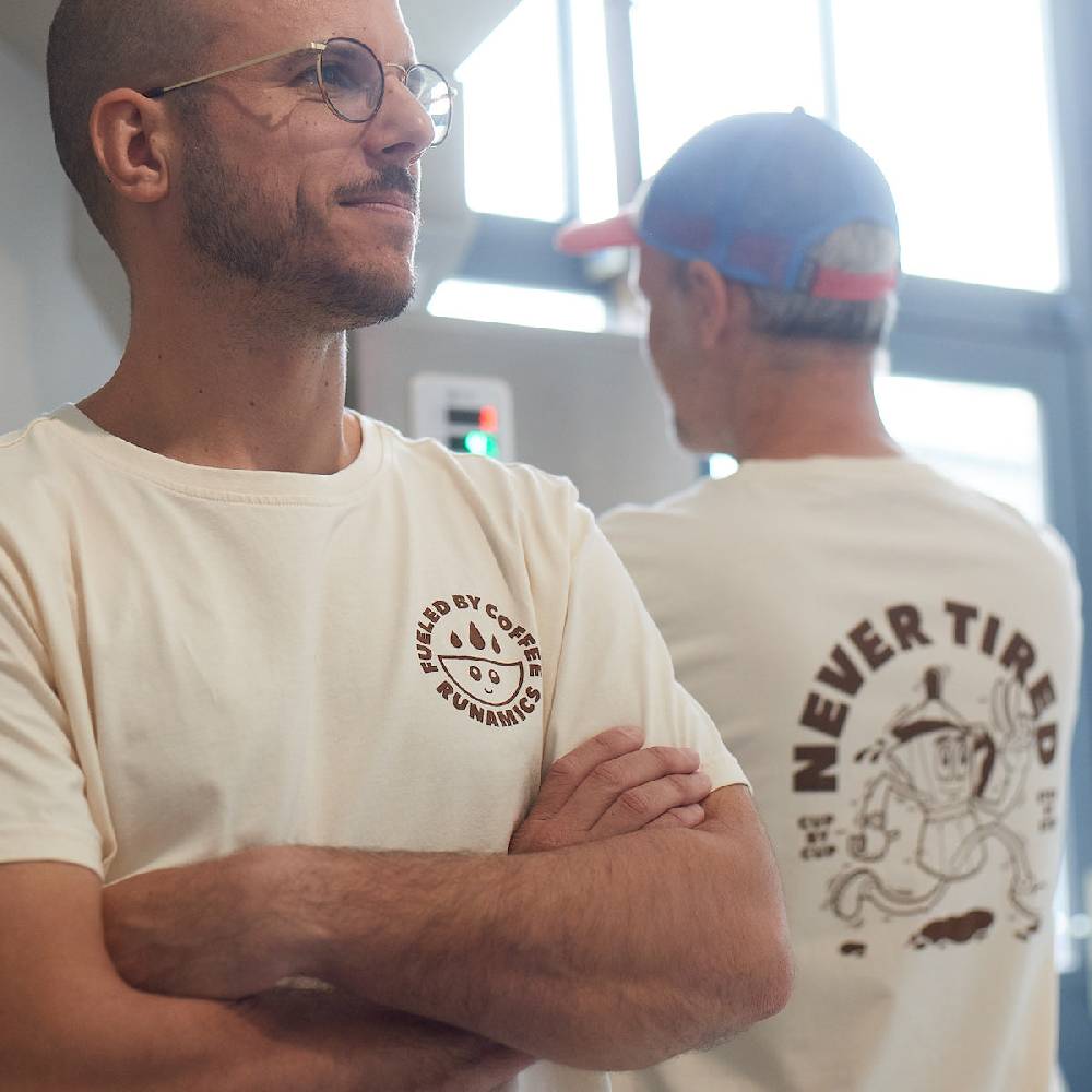 Runamics Never Tired T-Shirt, Biobaumwolle, unisex, undyed Online Shopping